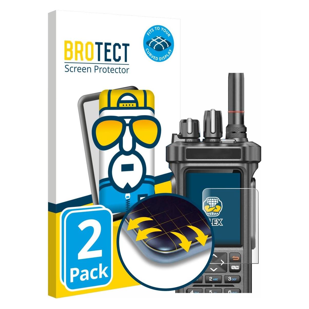 Brotect Fullscreen für Radtel RT-950 Pro Schutzfolie Displayschutz Folie Klar Transparent (5161090)