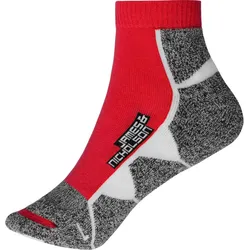 James & Nicholson Herren Sport Sneaker Socken JN214 red/white 35-38