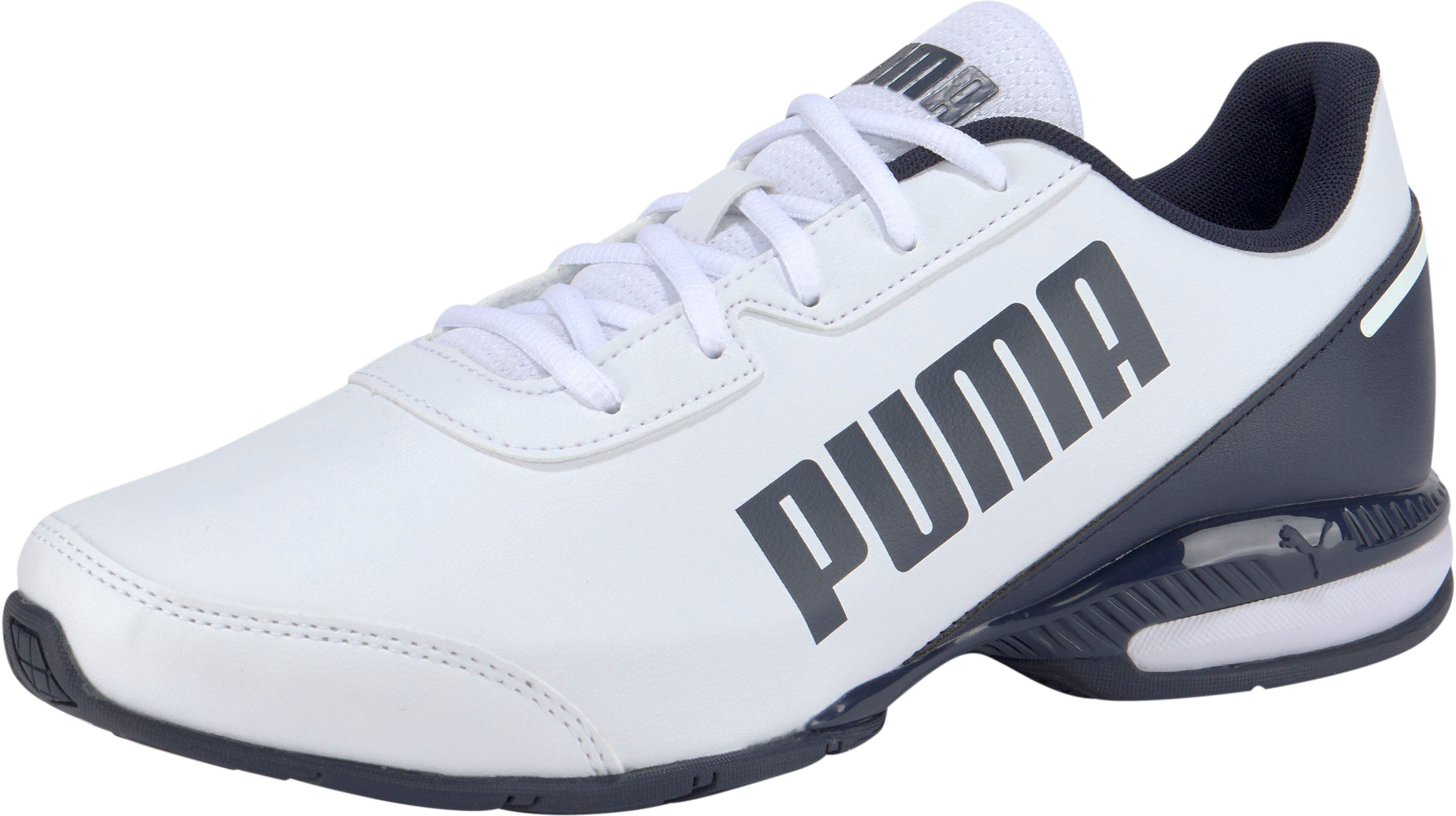 Sneaker PUMA "EQUATE SL", Herren, Gr. 46, puma weiß, peacoat, Synthetik, Schuhe Sneaker, avec lacets puma weiß, peacoat 46