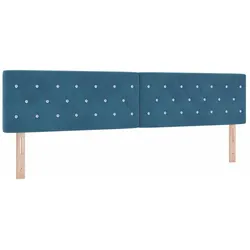 vidaXL Samt-Kopfteil Argyle mit Kopfteil Dunkelblau 200 cm Samt