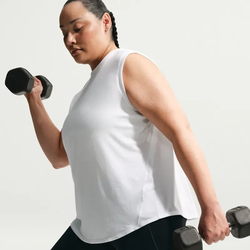 NIKE One Relaxed Dri-FIT Tanktop Damen 101 - white/black 3X