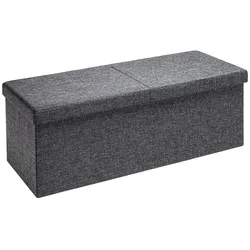 Casaria Casaria Sitzbank Dunkelgrau 115x38x38cm mit Klappdeckel