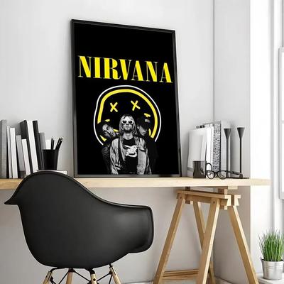 Uplift Essentials Nirvana Rock Band Canvas Poster Crease Free & Waterproof Painting Calligraphy For All Space Wall Decor style 9 15.7 X 19.7 In (40x50cm)