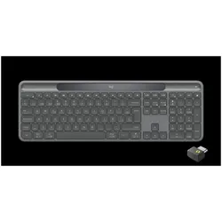 Logitech 920-013779, RF Wireless + Bluetooth, Graphit (Eng. Int., Kabellos), Tastatur, Grau