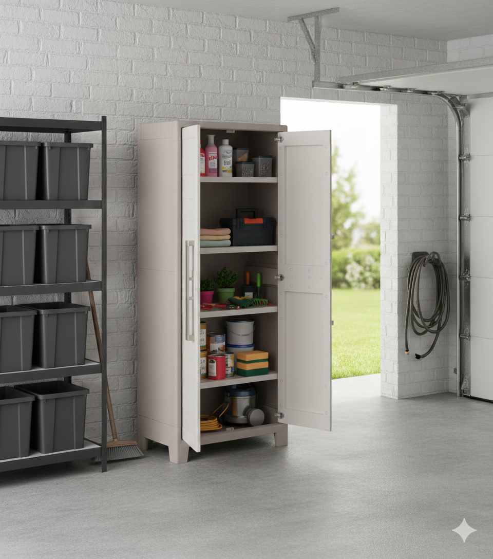keter Armadio 4 Ripiani 80x44x182 cm Gulliver Alto XL Sabbia e Beige...