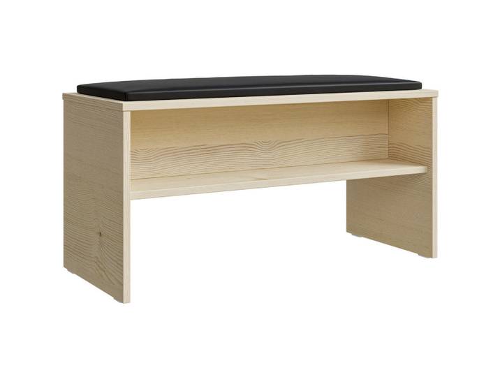 Sadena Sitzbank Universelle Einzelmöbel, Pinien, Schwarz, 1-Sitzer, Füllung: Schaumstoff, 90x48x40 cm, Made in Germany, abwischbar, Esszimmer, Bänke, Sitzbänke