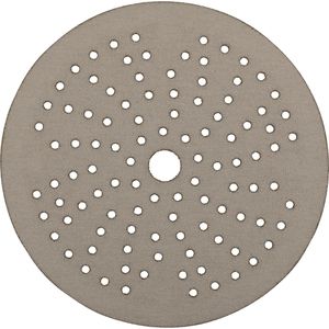 Wolfcraft Schleifpapier 1109000, Körnung 180, 125mm Ø, 5 Schleifscheiben, für Holz und Metall