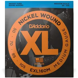 D’Addario EXL160M Nickel Wound .050-105 - Saiten E-Bass