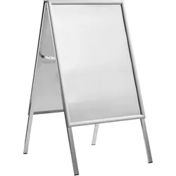 Kundenstopper SOLID-STOP B2 Outdoor, 25 mm Profil, Gehrungsecken, silber, Aluminium
