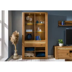 Bücherregal Wildeiche 113x40x205 braun geölt KENT #329