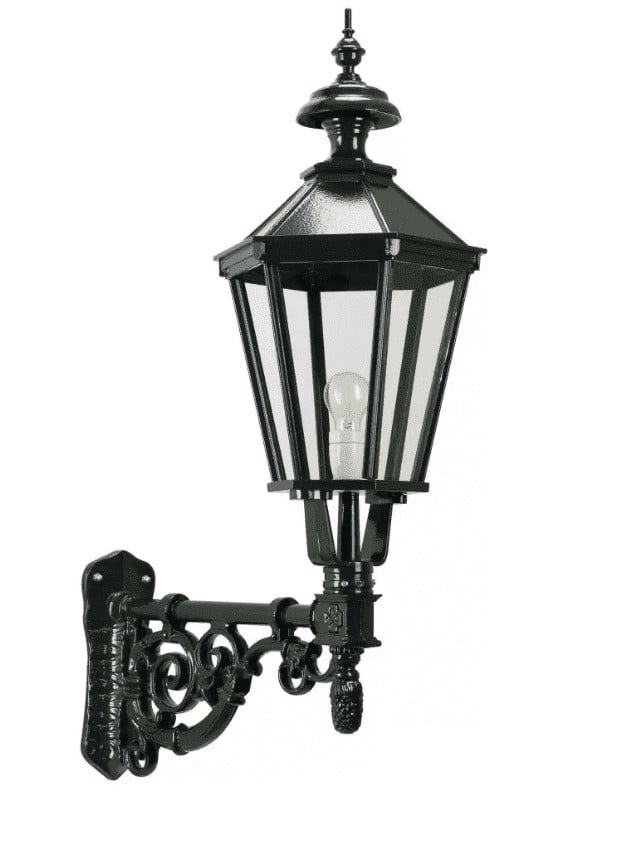 KS Verlichting Muurlamp Nostalgie Lisse zwart