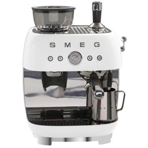 Smeg Espressomaschine 50er Style, EGF03WHEU, Milchaufschäumer, 2,5 Liter, Aluminium, weiß