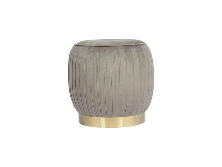 Kayoom Hocker, Grau, Metall, rund, 42 cm, Wohnzimmer, Sessel, Hocker, Sitzhocker