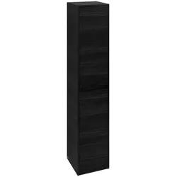 Villeroy & Boch Hochschrank Skyla, 350x1700x349 mm, Black Oak, 2 Türen, mit Absenkautomatik