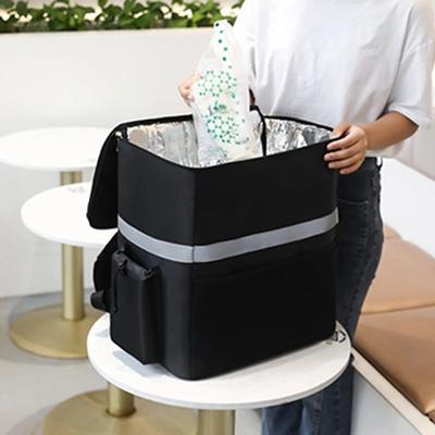 30L Insulated Delivery Backpack Waterproof Thermal Cooler Bag For Riders, Takeout, Pizza & Grocery Delivery black