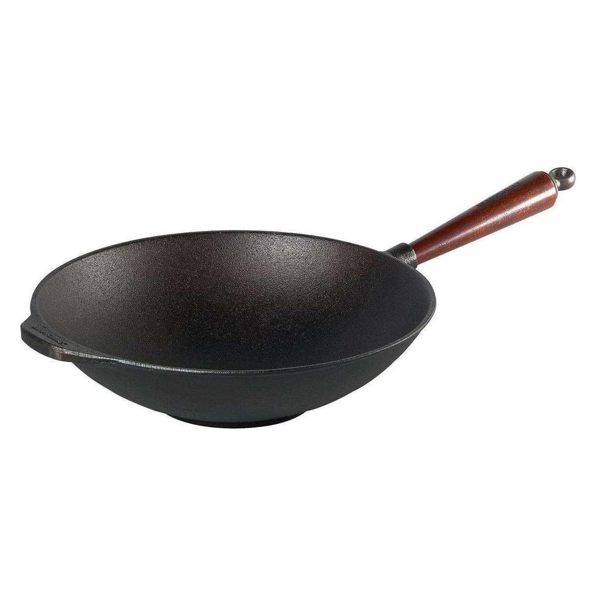 Skeppshult Gusseisen Wok Pfanne 30 cm Buche (Wok Pfanne, Gusseisen) (0865T)