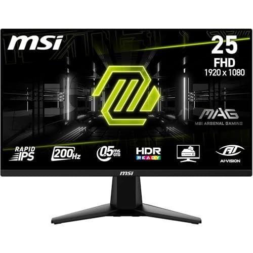 MSI MAG 255F E2 Gamingmonitor - 24,5 inch - Full HD - 200Hz - 0,5ms - Zwart