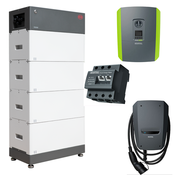 Kombipaket mit Kostal Plenticore plus 8.5 G2, Enector 11kW Wallbox und BYD HVM 11.0 Speicher