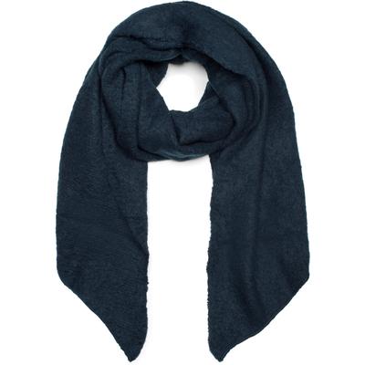 XXL-Schal STYLEBREAKER "Asymmetrischer unifarbener Web Schal", Damen, blau (dunkelblau), Obermaterial: 100% Viskose CV., Modisch, Modetücher