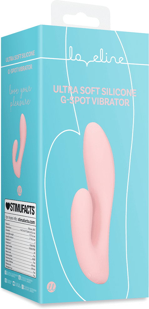 Loveline Ultra Soft Silicone G-Spot Vibrator - Cherry Chiffon