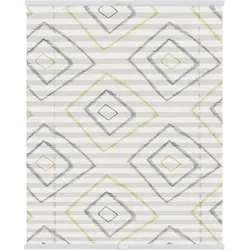 Lichtblick Plissee Klemmfix, ohne Bohren, blickdicht, Stripy Boho Rectangle  - Beige