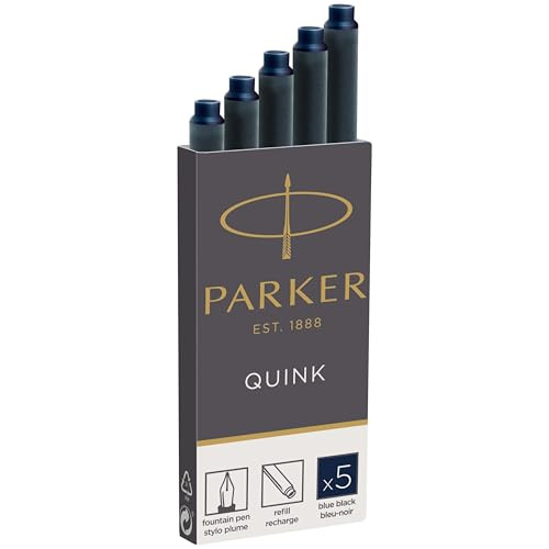 Parker QUINK lange inktpatronen blauwzwart 5 stuks