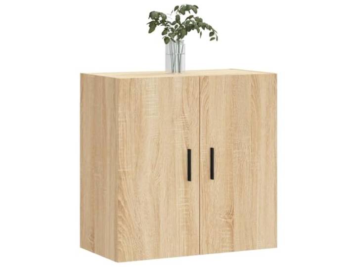 KTHLBRH Wandschrank Eiche Sonoma 60 x 31 x 60 cm Holz mehrschichtig Wandmontage, großer Raum, Anzeigefunktion, feuchtigkeitsbeständig