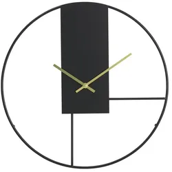 Wanduhr   ¦ schwarz ¦ Metall,MDF ¦ Maße (cm): B: 60 H: 60 T: 3.5