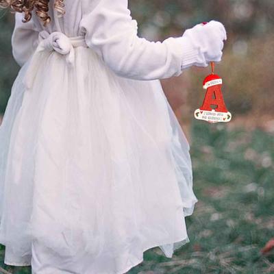 Discount Dollar Deals Christmas Tree Decoration Letter Pendant, DIY Xmas Holiday Acrylic, Ornament For Home Decor red19 1pcs