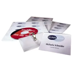 Durable Namensschilder Set 54x90mm mit Software Packung mit 18 Stück