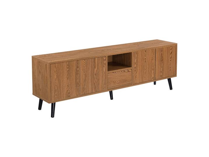[en.casa] Lowboard Hedemora, Dunkelbraun, Holz, 140x45.5x30 cm, Wohnzimmer, TV Möbel, Lowboards, Lowboards stehend