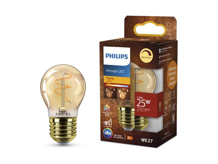 Philips LEDclassic Lampe Gold ersetzt 25W, E27, warmweiss (2200 Kelvin), Dekolampe, dimmbar