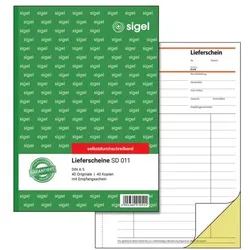 Sigel Formularbuch »Lieferschein mit Empfangsschein« SD011 gelb