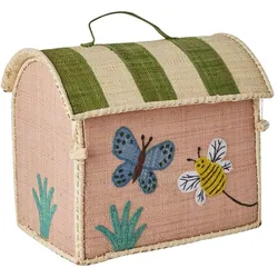 Rice, Aufbewahrungskorb, Raffia Kids Bag Butterfly Theme (17 cm, 1x)