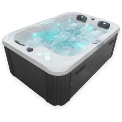 TroniTechnik® Outdoor-Whirlpool TINO PRO, 29 Massagedüsen, 4-kW-Heizung, integriertes WiFi, doppelt isoliert, 195 x 127 cm