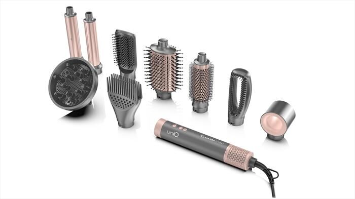 GAMA Multistyler Uniq Flow 9 Accessori-grigio E Rosa