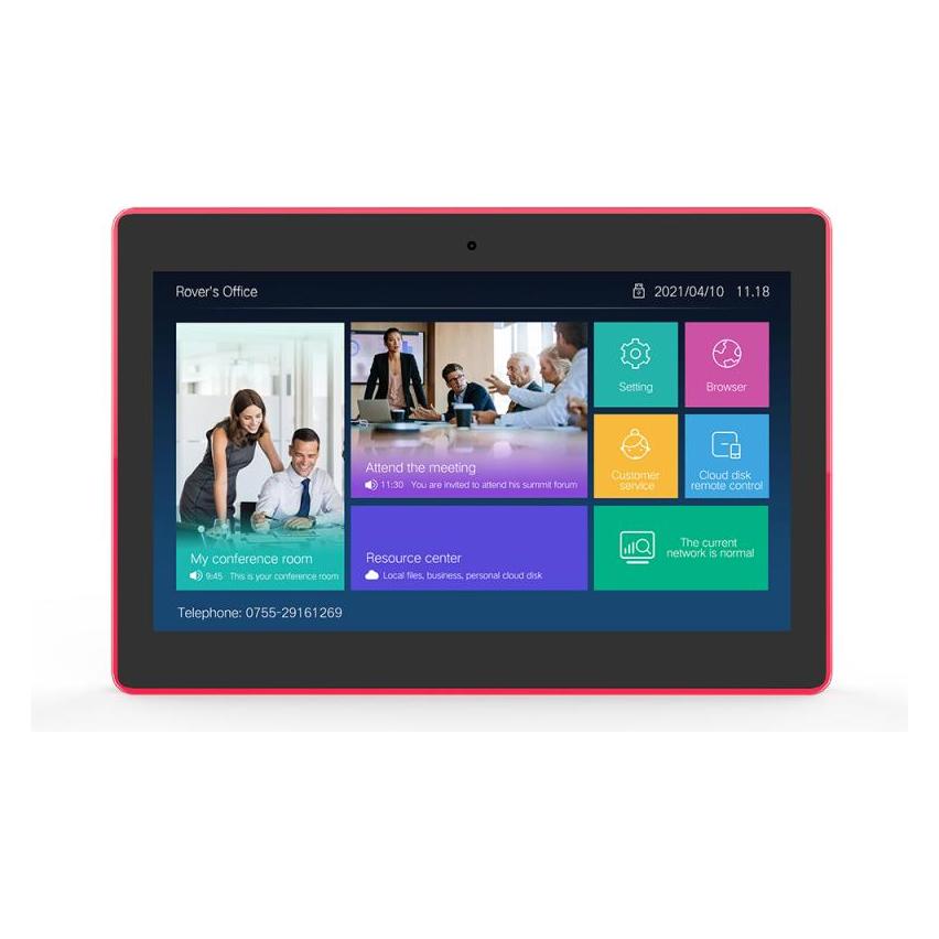 Allnet Meetingraum RGB LED Tablet 13 Zoll RK3399 Android 10 und NFC/RFID (4G, 13", 16 GB, Schwarz) (MT-13RK3399A10POE-NFC)
