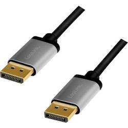 LogiLink DisplayPort AV Anschlusskabel [1x DisplayPort - 1x DisplayPort] 2 m Schwarz/Grau CDA0101