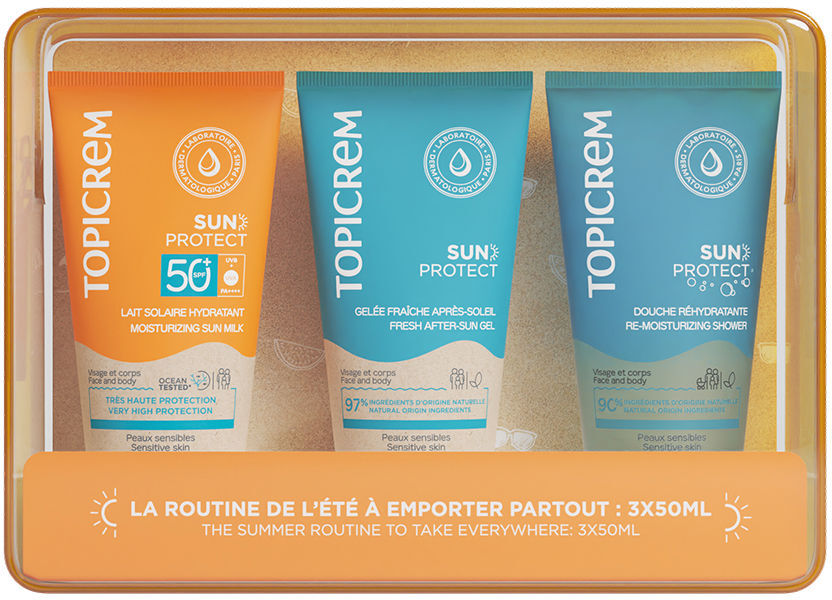 Topicrem Étui de protection solaire SPF50+ (lot de 3)