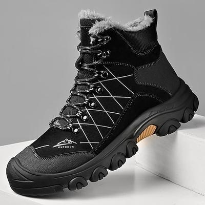 Taktische Winterstiefel für Herren mit Fellfutter – warme, wasserdichte Militär-Wanderstiefel für Outdoor-Überleben, Camping und kaltes Wetter