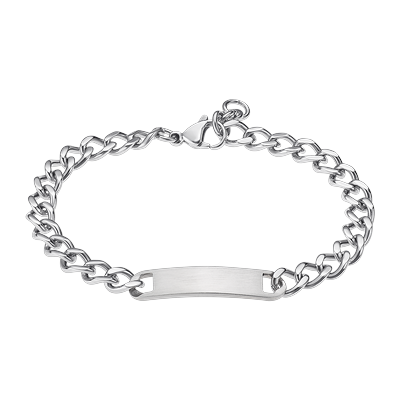Armband LOTUS "Temptation Game", silber (edelstahlfarben), Armbänder, Herren, 20,5cm, Edelstahl, Armband