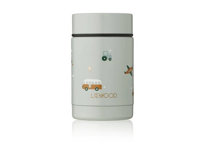 Liewood Nadja thermobak 0,25 L Vehicles-dove blue mix