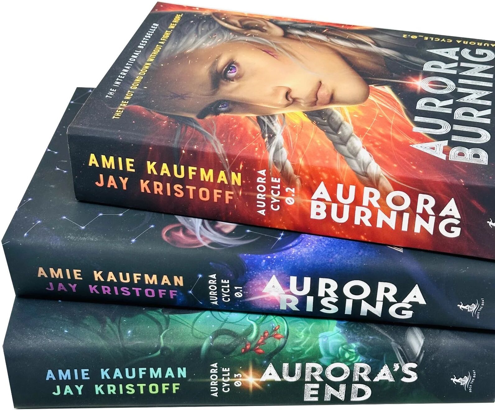 Rock the Boat The Aurora Cycle Series 3 Books Collection Set by Amie Kaufman & Jay Kristoff - Aurora Rising, Aurora Burning, Aurora's End - Paperback - Young Adult