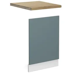 Vicco Frontblende R-Line, Geschirrspülerblende, Blau, Weiss, Grau