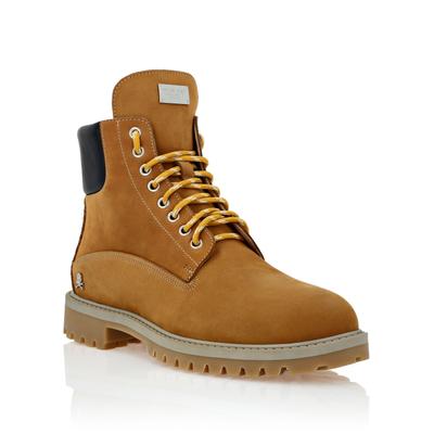 Bootsschuh PHILIPP PLEIN "Stiefel", Herren, Gr. 45, Normalschaft, 06, beige, Schuhe Bootsschuh