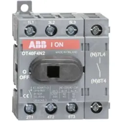 ABB Trennschalter 4P 40A IP 20 11kW 750V ac 3-phas, Schalter + Taster, Schwarz