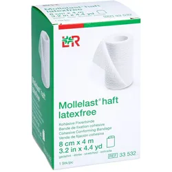 Mollelast haft Binden latexfrei 8 cmx4 m weiß