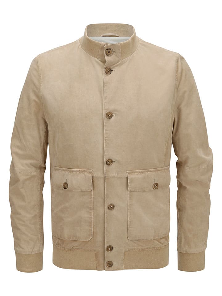Milestone Lederjacke "Huntsville" in Beige - 50