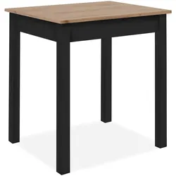 ESSTISCH Eiche Artisan, schwarz 90 x 67 cm, Küchentisch in modernem Design