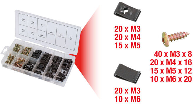 Assortiment de vis et d'écrous KS Tools, 170 pcs. (970.0530)